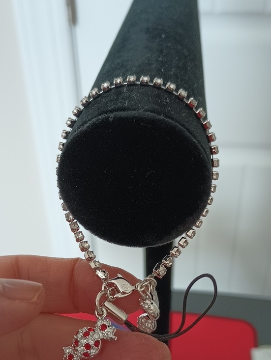 Swarovski Other - Swarovski Silver-Tone Crystal Chain Bracelet with Charm